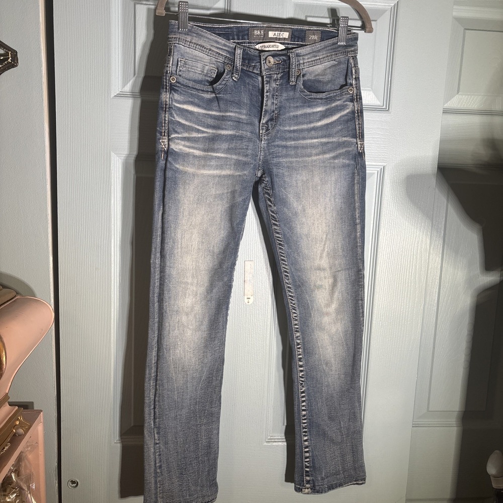 BKE Alec Straight‎ Leg  Women's Size 28 Stretch Denim Blue Jeans .